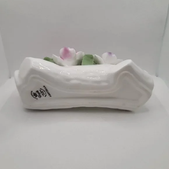 Staffordshire Royale Fine Bone China - Floral Log / Made in England / Abbydean - Picture 5 of 6